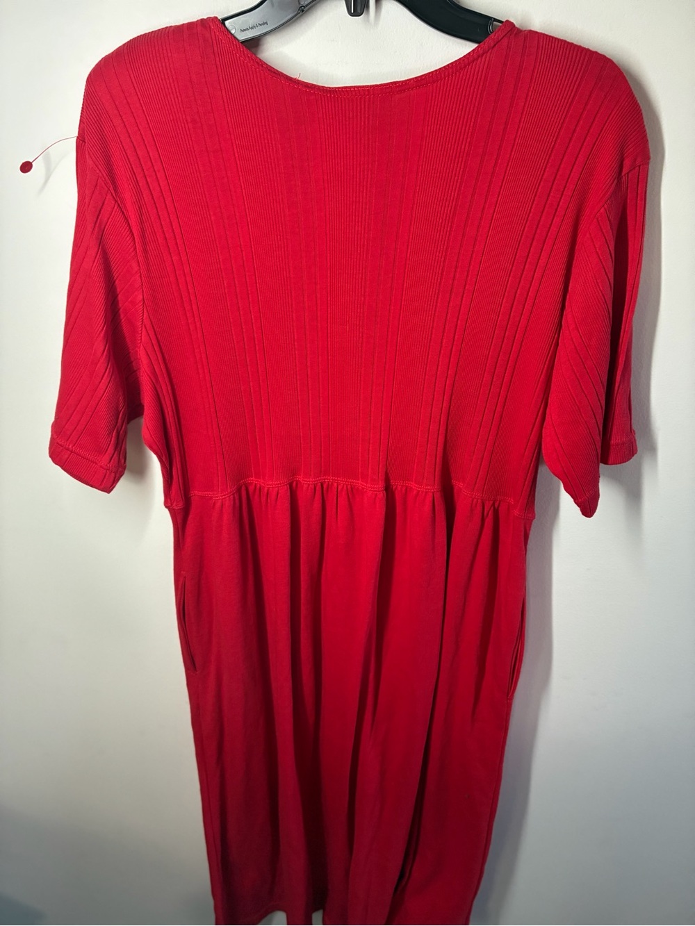 Basic Editions Red Button-Front Maxi Dress - Picture 6 of 6